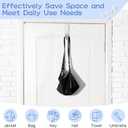 Maitys Plastic Storage Hooks, 4 Pieces Multi Hanging Organizers for Coats, Towels, Bags, Hats, Scarves (White)