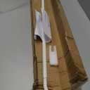 White Disc Curtain Rods, 48-84 Inches Window Curtain Rod, Adjustable Room Darkening Curtain Rod with Aluminum Finials and Brackets, Wrap Around Design