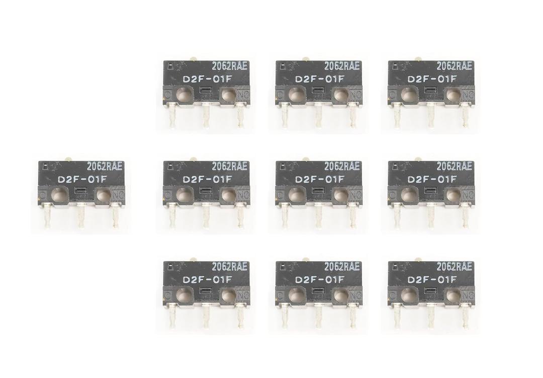 10 Pcs D2F-01F D2F01F Micro Switch Microswitch Compatible Subminiature Mouse Switch