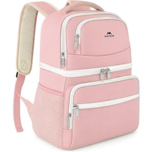 MATEIN Cooler Backpack, 26 Cans Insulated Lunch Backpack for Men Women, Leakproof Double Layer Lunch Cooler Bag Lightweight Soft Lunch Backpack with Cooler Compartment, Beach Camping Hiking Beer Gifts