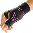 FREETOO Ergonomical Thumb Brace Right Hand or Left Hand for Arthritis Pain and Support, Thumb Splint for Trigger Thumb, Thumb Support for De Quervains Tenosynovitis, CMC Pain Relief (S/M Pink/Black) One Size