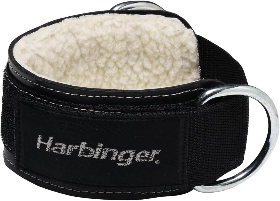 Harbinger Ankle Cuff: Premium Adjustable Support for Strength Training, Cable Machines, and Resistance Workouts  Enhance Comfort and Performance (3 Inch)