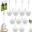 Funnymoom 20 Pcs Base Memo Clip Holder Table Number Card Place Holders Stand Note Paper Clip Centerpieces for Table Party Favors Photo Stand Events Decoration(Golf)