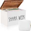 Tampon Holder for Bathroom,Feminine Products Organizer,Shark Week Tampon Storage,Tampon Dispenser,Farmhouse Bathroom Storage Container,Bathroom Accessories Box for Girl Stuff