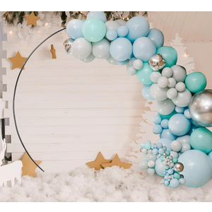 Arch Stand, Balloon Arch Kit for Round Wedding Arch Flower Ring Stand Party Background Decoration Black