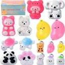 16 Pack Taba Squishy Toys, Mochi Squishies Stress Relief Fidget Toys for for Kids and Adults, Birthday Party Favors for Boys and Girls, Easter Gifts Easter Basket Stuffers Classroom Prizes