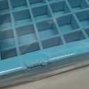 Velvet Jewelry Tray 48 Grid Jewelry Display Tray Organizer Box with Transparent Lid Rings Earrings Necklaces Pendants Display Box Suitable for Women and Girls (Light Blue)