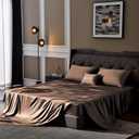 Whitney Home Textile Twin Size Sheet Set - Rayon Derived from Bamboo, Luxury Cooling Bed Sheets, 16" Extra Deep Pocket, Soft & Breathable Hotel Bedding Sheets and Pillowcases Sets (Chocolate)