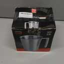 2000ml Stainless Steel Measuring Cup 64 oz with Handle and Glass Lid, Metal Measuring Pitchers with ML/Ounce Scale, Large Mouth Graduated Beakers