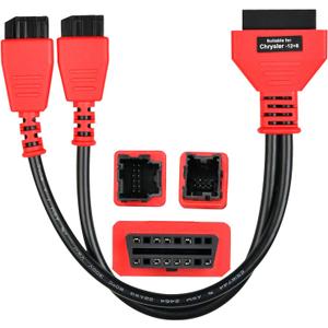 Autel Original OBD2 Adapter for Chrysler 12+8 Programming Cable Connector, Bypass Gateway Protocol Cable, Work on MaxiCOM MK808SMK808BT PRO MX900 MaxiSys MS906 PRO MS906 PRO-TS MS919 MS909 Ultra