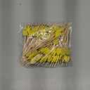 PuTwo Cocktail Picks Handmade Bamboo Toothpicks 100pcs 4.7" in Yellow Pineapples