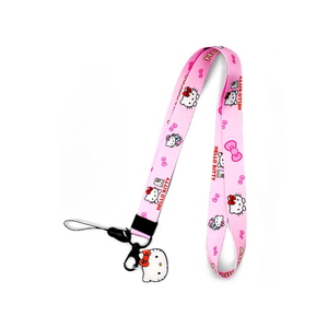 Hallo Kitty Lanyard for Keys and Women, Lanyards for ID Holder, Cute Kawaii Anime Pink Lanyard Pack of 2