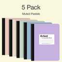 Oxford Composition Notebooks, 5 Pack, Wide Ruled, 80 Sheets, Pastels | Sewn binding keeps all 160 pages in place. Conversion chart and class schedule inside. Color coded covers for each subject.