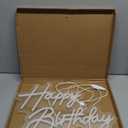Happy Birthday Neon Sign Art Wall Lights for Beer Bar Club Bedroom Hotel Pub Cafe Wedding Birthday Party Gifts (White)