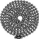 TI-EDC Pure Titanium Bead Ball Chain Necklace, Jewelry Chain Adjustable with Gift Package for Men and Women (2.4mm Bead-24in Length)