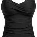 Underwire Tankini Tops for Women - Tummy Control Swim Top Only 2025 Twist Front Bathing Suit Top No Bottom L