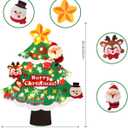 DIY Felt Christmas Tree- 3 FT Toddler Christmas Tree for Kids with 29 Ornaments, Xmas Gifts for Kids New Year Handmade Christmas Door Wall Hanging Decorations