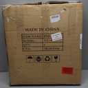 C Shaped End Table, Small Round Side Table for Couch, Slide Under Sofa Tray Desk for Living Room Bedroom, Solid Wood TV Tray Table for Narrow Space (17 Chestnut)