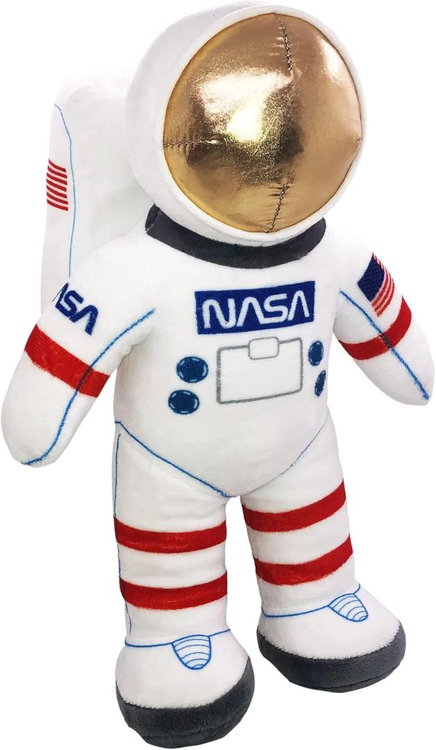 ArtCreativity 12" Plush Toy Astronaut Figurine, Realistic Astronaut with NASA & USA Flag Arm Patches, Space Decor Astronauts for Kids 3-5, Toddler Baby Toys, Great Birthday Gift