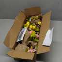 2 Pack & Timer - Easter Decorations, 18 Inch Lighted Easter Tree Tabletop with 40 LED Warm White Lights Colorful Eggs Floral Berries Battery Operated Easter Egg Tree Home Indoor Party Spring Decor