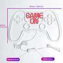 GGK RGB Game Controller Neon Sign Game On LED Light for Gaming Room Decor Gamer Gift USB Powered with Dimmer Gamer Light for Teen Boys Bedroom Decoration