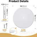 Ceiling Cover Plate,5 Inch Metal Blank Wall Plate Fits 3-1/4" to 4" Round/Octagon Electrical Box Holes,Smoke Detector Cover Plate With Center Screws, Hole Spacing 1.75" to 3.5" (White-1 Pcs)