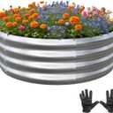 Galvanized Garden Bed Kit for Vegetables/Herbs/Flowers, Raised Planter Box, Outdoor, 2x2x1 Feet