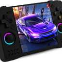 Upgraded XF40H Handheld Game Console, Retro Gaming Console Preloaded Classic Games with Multiple Emulators, 4.0 Inch 4K HD IPS Screen Open Source Linux System, Pocket Video Gaming (Black-128G)