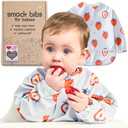 Waterproof Smock Baby Bibs for Eating (Boy or Girl 6-24 Months) - Toddler Long Sleeve Bib for Baby Led Weaning