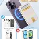 Shorogyt Compatible with Magsafe Wallet for Magnetic Card Holder for Women - Cute Phone Wallet for iPhone 17/16/15/14/13/12 Series,RFID Blocking Stand Printed Leather Fit 5 Cards,Dazzling