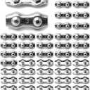 QWORK Cable Clamp, 50 Pcs M3 Stainless Steel Duplex 2 Post Wire Rope Clamps for 1/16" - 1/8" Diameter Wire Rope