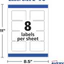 Avery Printable Blank Rectangle Labels, 2" x 3", Glossy Crystal Clear, 80 Customizable Labels (22822)