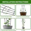 2 Pack 30 Inch Taller Plant Trellis for Potted Climbing Plants Indoor,Expandable Metal Garden Trellis for Climbing Plants,Flowers Vine Ivy, Sturdy Houseplant Support for Potted Plants with Ties