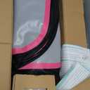 Estgora Gymnastics Mat for Tumbling Tumble Track, Thick Inflatable Gymnastic Training Equipment For kids At Home Gym Cheerleading with Electric Pump (16ft  3.3ft  4inch, Black-Pink)