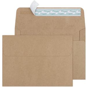 Eupako 5x7 Envelopes Self Seal 250 Pack, Brown A7 Envelopes, Kraft Paper Envelopes for 5x7 Cards, Photos, Invitations, Wedding, Graduation, Baby Shower, 5.25 x 7.25 Inches