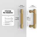 10 Pack Champagne Bronze Knurled Cabinet Pulls 3 Inch(76mm) Kitchen Cabinet Handles Cabinet Hardware for Drawer Pulls