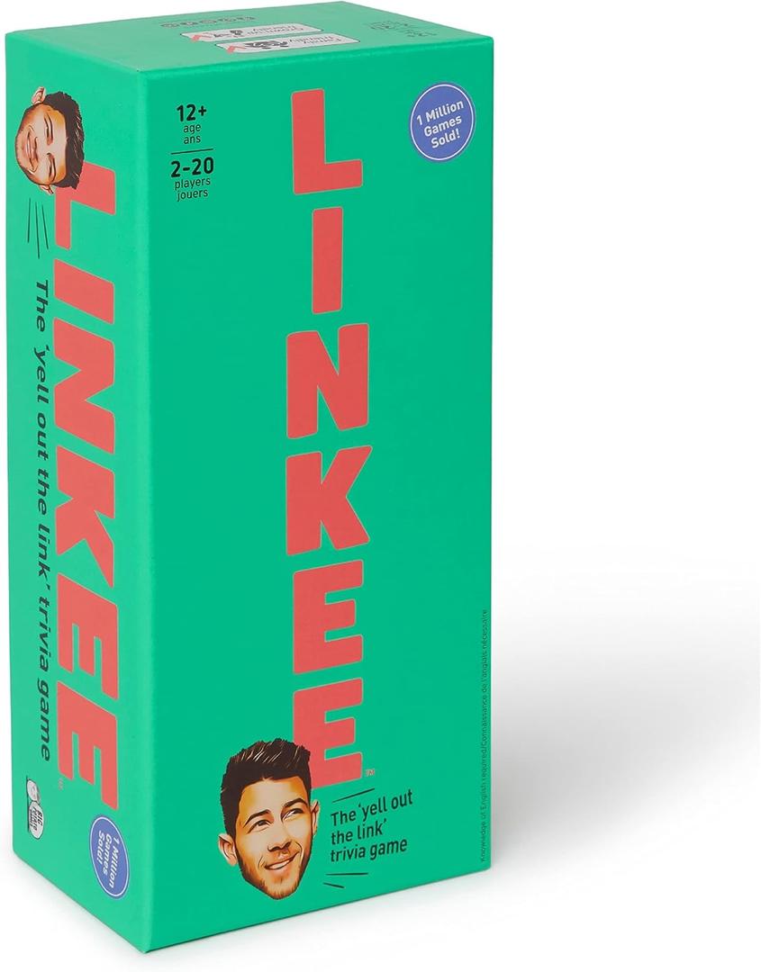 Linkee: Nick Jonas Edition: Family Quiz Board Game for Adults and Teens, Perfect For Family Game Night