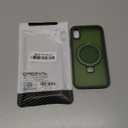 Compatible with iPhone XR Case with Magnetic Ring Stand, Military Drop Protection, Anti-Scratch/Anti-Fingerprint Translucent Matte Phone Case for iPhone XR (Dark Blue)