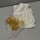 MCEAST Satin Cloth Napkins and Napkin Rings Set of 8, Smooth Fabric Table Napkins and Napkin Holder for Wedding, Birthday Dinner Party, Family Gatherings, Table Decor (Ivory, 17 x 17 Inches)