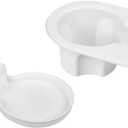 frani Cup Holder Set (2-Piece) Compatible with Tesla Model Y 2021-2026 & Juniper Refresh - Premium Silicone Inserts for Center Console & Rear Seats White