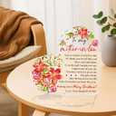 2 x Tian Zhun Mother In Law Christmas Gifts From Daughter In Law Flower Acrylic Heart Table Plaques for Christmas Birthday