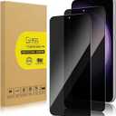 2 Pack Privacy Screen Protector for Samsung Galaxy S23 [Anti-Spy Tempered Glass] [Fingerprint Unlock Support], Anti-Scratch, Bubble-Free, Easy Install 9H Protective Glass for Galaxy S23