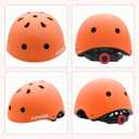 Kids Bike Helmet,Toddler Skateboard Helmets for Ages 2-3-5-8-14 Years Boys GirlsAdjustable Multi-Sport Bicycle Skateboarding Football Roller Skating Scooter Rollerblade Balance Bike Helmet, S(18"-20.5"/5-9 years), Orange