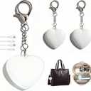 2Pcs Heart Purse Light - LED Automatic Sensor Handbag Lamp, Rechargeable Mini Bag Night Light for Women & Girls - Touch Activated Keychain Light for Totes, Backpacks, Travel Gifts