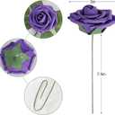 AmyHomie Artificial Flower Seriesc Purple Rose 25pcs Real Looking Fake Roses w/Stem for DIY Wedding Bouquets Centerpieces Arrangements Party Baby Shower Valentines Day Christmas Tree Decorations