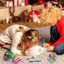 Chunful 72 Pcs DIY Wooden Crafts to Paint 3D Unfinished Paint Your Own Ornaments Wood Hanging Cutouts Blank Hollow Wood Slice for DIY Craft Projects, Winter Holiday Decorations