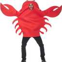 FantastCostumes Adult Red Crab Costume Animal Costume One Piece Halloween Carnival Party Sea Creature Cosplay Set