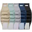 Vettisnaps 5 Pack Dog Diapers Male Reusable Belly Bands Washable for Medium Male Dogs, High Absorbency for Puppy & Doggy, Size M