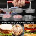 Mini Burger Press,Sausage Patty Press,Slider Burger Press to Make 3 Patties at A Time,Round Slider Press for Mini Burgers,Hamburger Patty Press for Mini Burger,Barbecue,Picnic,Camping, Etc