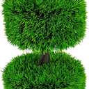 Artificial Boxwood Ball Tree 33.5'', Fake Triple Ball Boxwood Trees Potted Plants for for Front Porch Home Wedding Office Living Room House Garden Indoor Outdoor Decor